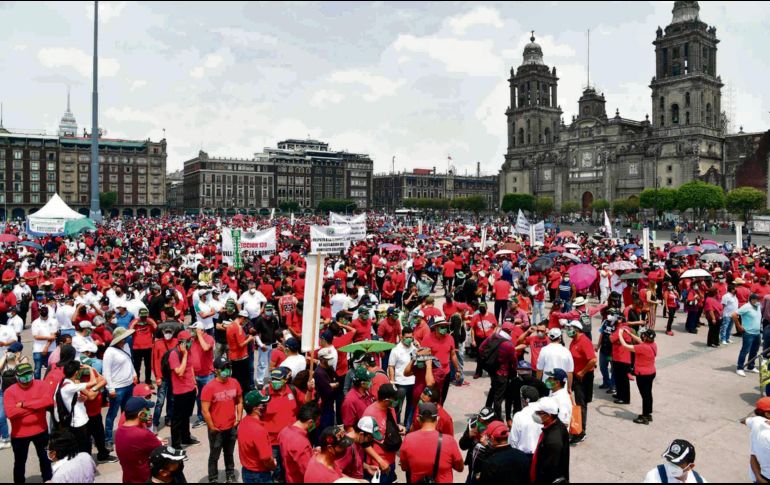 MARCHAS. Desafiando el distanciamiento impuesto por la pandemia, diversos sindicatos salieron a las calles de todo el país a manifestar sus demandas para obtener mejores condiciones de trabajo.  SUN