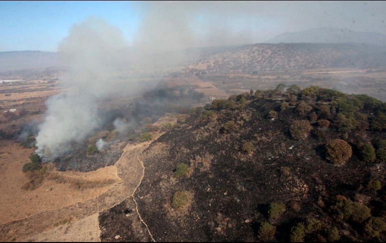Durante este año se tuvieron tres incendios importantes en los parajes “Ciudad Cajetes, Volcanes y Las Canoas”, dentro del Área Natural Protegida (ANP). Gobierno de Jalisco/ ARCHIVO