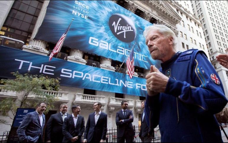 Branson, de 70 años, no había participado en las primeras tres pruebas que realizó el avión espacial VSS Unity de Virgin Galactic. AP/ ARCHIVO
