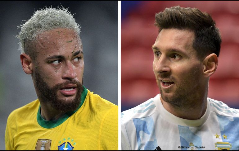 CHISPAS. Neymar y Messi buscarán guiar a sus selecciones en la final por el título. AFP/C. De Souza