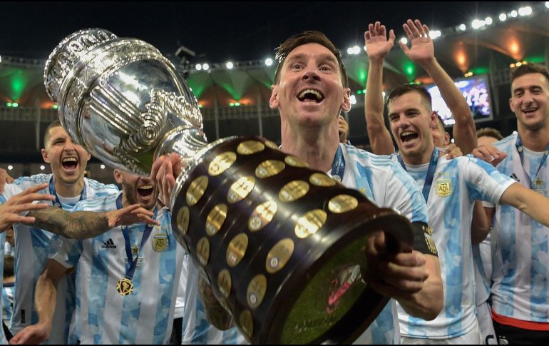 POR FIN. Lionel Messi consiguió finalmente un título con su selección. AFP/C. SOUZA