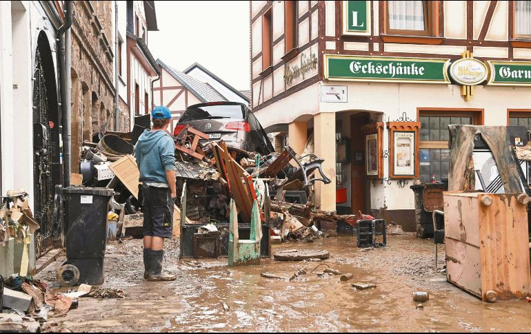 Las fuertes precipitaciones en el Viejo Continente han provocado inundaciones y derrumbes. AFP/C. Stache