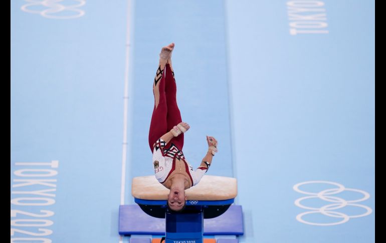 Kim Bui compite en el salto. AP/W. Bull