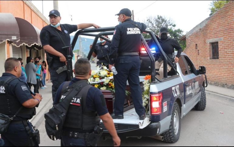 El pasado 19 de julio, el oficial Abelardo Anaya Ramos fue abatido por sujetos armados que le dispararan cuando intentaba detener a un hombre que viajaba en una motocicleta sin placas en Los Cántaros. CORTESÍA/Comisaría de Tlajomulco