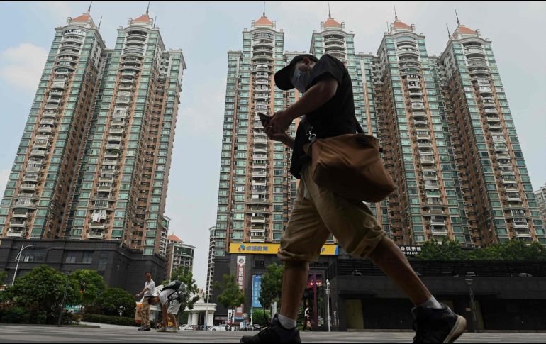 Un complejo de viviendas de Evergrande en Guangzhou, China. La empresa acumula una deuda de 305 mil millones de dólares. AFP/N. Celis