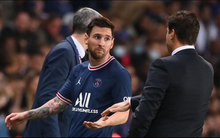 Su sustitución por Achraf Hakimi el domingo desencadenó cierta polémica, ya que Messi no suele ser reemplazado en el curso de los partidos. AFP / F. Fife
