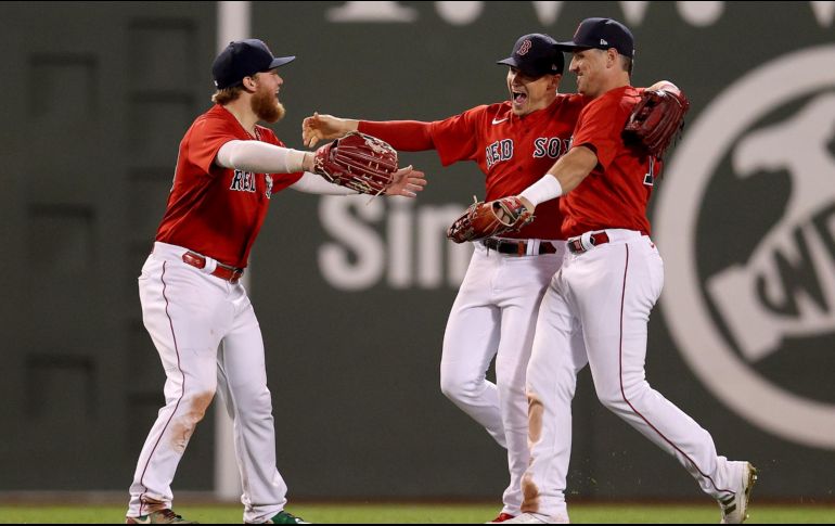 Los Red Sox de Boston festejaron efusivamente el triunfo ante el conjunto neoyorquino. AFP/M. MAYER