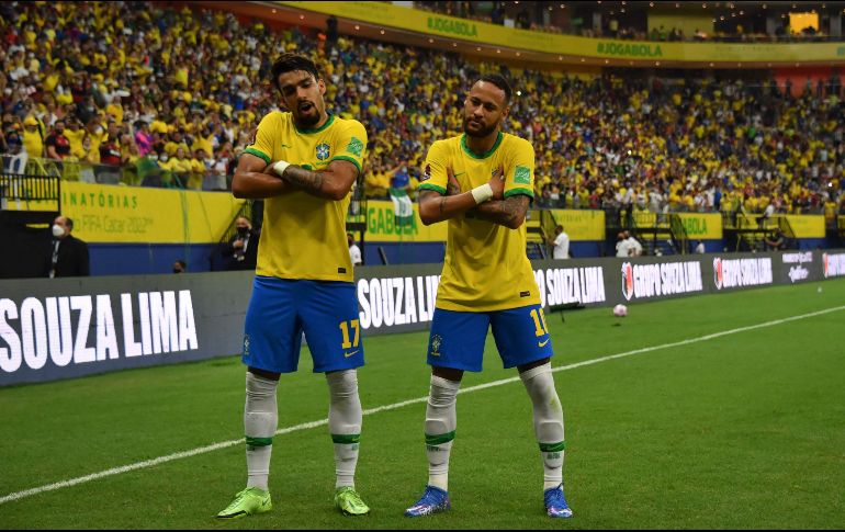 DE FIESTA. Neymar comandó la victoria de la selección brasileña. Una victoria más en noviembre, los calificaría a Qatar 2022. AFP/N. ALMEIDA
