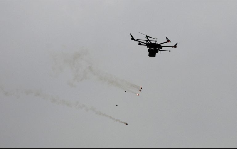 La Secretaría de Seguridad Pública estatal aseguró que el dron derribado era usado para localizar fosas clandestinas en el área. EFE / ARCHIVO