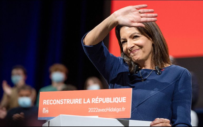 Anne Hidalgo congregó a unos mil 700 simpatizantes en Lille. AFP/T. Lo Presti
