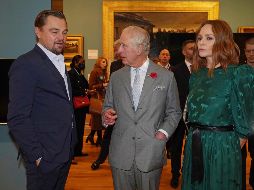 Leonardo DiCaprio, el príncipe Carlos y Stella McCartney. AP/O. Humphreys