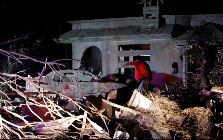 La explosión de pirotecnia se registró la noche del 6 de diciembre, en la localidad Santiago Tenango del municipio Felipe Ángeles. EFE/H. Ríos