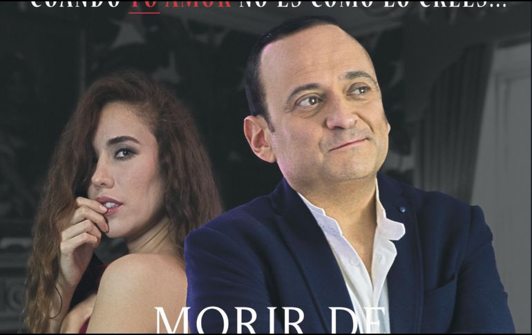 “Morir de amor”. Mariana Guerrero y Lalo España, en el afiche promocional de la cinta, que se estrena en Cinemex. Cortesía