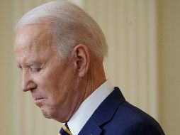 Pese a que al impacto que ha tenido ómicron en Estados Unidos, Biden señaló sentirse satisfecho con lo que se ha logrado. AFP/M. Ngan