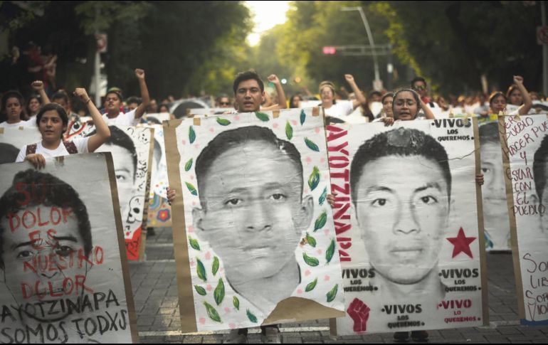 Aporte. Desde 2014 se investiga la desaparición de 43 estudiantes normalistas de Guerrero, a la fecha ya hay nuevos elementos. Archivo/ El Informador
