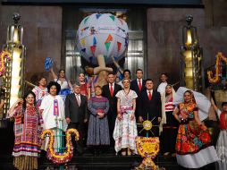 El gobernador de Oaxaca, Alejandro Murat, ofreció una conferencia de prensa en el Palacio de Bellas Artes para anunciar el programa de la Guelaguetza. SUN