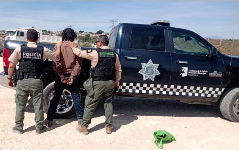 El detenido quedó a disposición del Ministerio Público. ESPECIAL/Policía de Guadalajara
