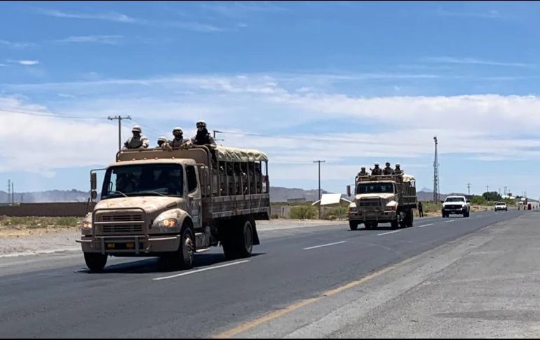 Fueron cinco unidades del Ejército las que llegaron a la frontera y se trasladaron al Noveno Regimiento de Caballería de Ciudad Juárez. SUN/ARCHIVO