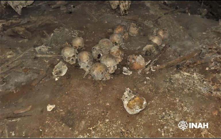 Este no es el primer hallazgo así, en 1980  se hizo un descubrimiento similar donde encontraron 124 cráneos. INAH/ https://n9.cl/7lch4