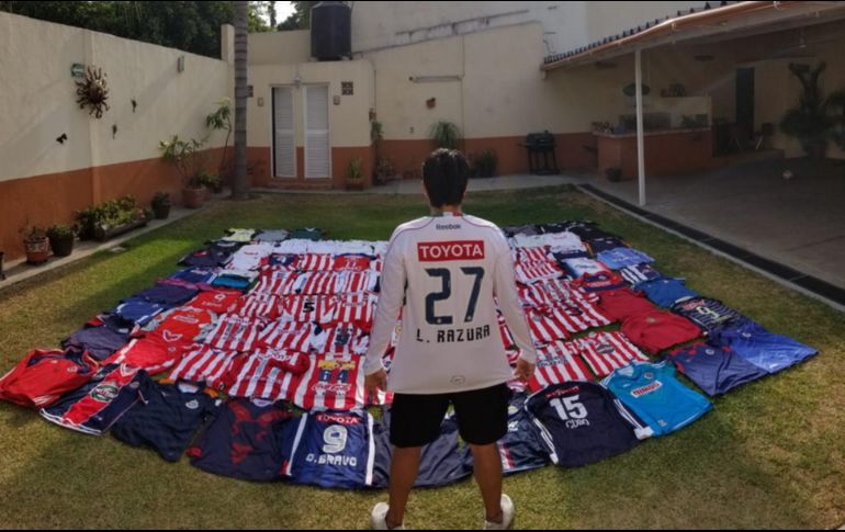 Luis Razura poseé una colección de más de 130 jerseys del club. CORTESÍA