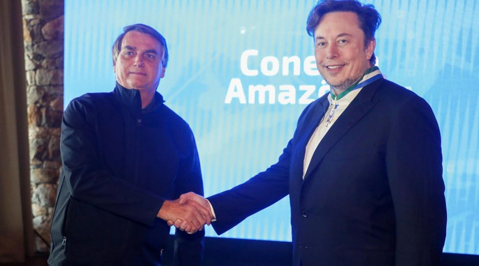 El presidente de Brasil se dijo orgulloso de hacer negocios con Elon Musk. AP/C. Oliveira