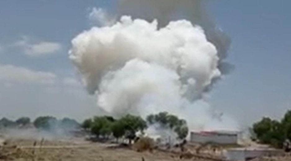 La explosión del polvorín se dio en la Colonia San Pedro la Laguna, en Zumpango, Estado de México. ESPECIAL