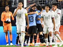 México no fue rival para Uruguay. EFE/P. FALLON