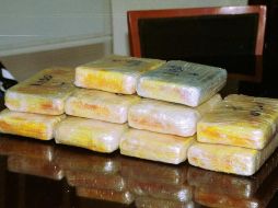 Los cuatro paquetes con cocaína tienen un valor callejero estimado de 378 mil dólares. EL INFORMADOR/ARCHIVO