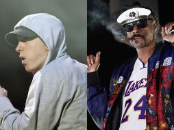 Los legendarios raperos, Eminem y Snoop Dogg, sorprendieron a la audiencia con una colaboración estrenada sin previo aviso. AP/ Chris Pizzello