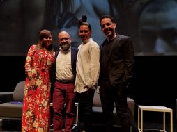 Verónica Rimada, Igor Lozada, Lukas Avendaño y Eleno Guzmán estuvieron presentes en la rueda de prensa para platicar sobre el espectáculo “Lemniskata”. EL INFORMADOR / K. Esparza