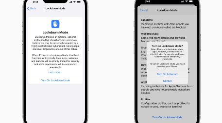 El nuevo 'Lockdown Mode' estará disponible en los sistemas iOS 16, iPadOS 16 y macOS Ventura APPLE/ Cortesía