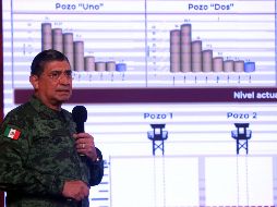 El secretario de la Defensa Nacional, general Luis Cresencio Sandoval González, durante la conferencia 