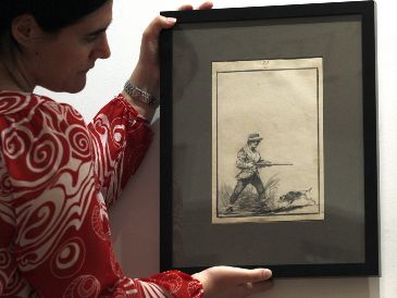Presentación del dibujo "Si yerras los tiras", de Francisco de Goya en 2013. EFE/Kote ESPAÑA