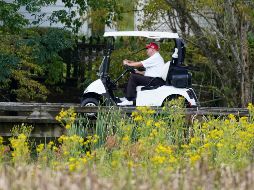 Trump indicó que se encontraba trabajando en su club de golf en Washington DC, junto al río Potomac, para acto seguido afirmar 
