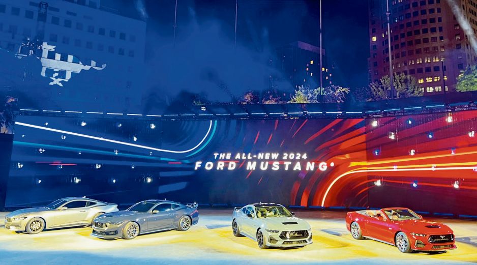 La fiesta del potro en el Salón del Automóvil de Detroit 2022. ESPECIAL