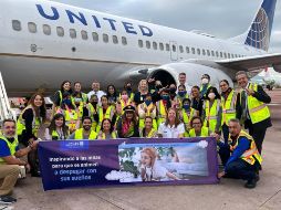 Esta es la primera vez que la aerolínea estadounidense organiza el Día de las Niñas en la Aviación en México. ESPECIAL/United Airlines