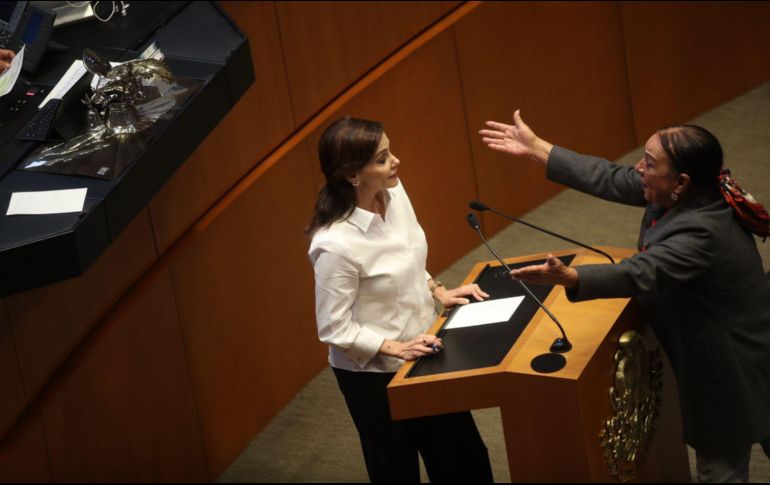 Morenistas acusaron a Lilly Téllez de utilizar la tribuna del Senado para descargar fobias, insultos, traumas y amarguras. SUN/G. Espinoza