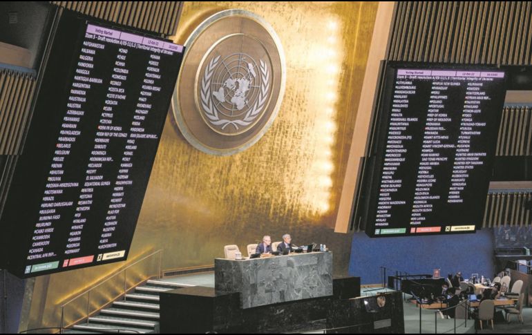 Con 143 votos a favor la resolución de la ONU se inclina a desconocer las elecciones independentistas que hicieron grupos prorrusos en  territorios ucranianos. AFP