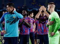 Los jugadores catalanes saltaron a la cancha para enfrentar al Bayern Munich sabiéndose ya eliminados luego de la goleada del Inter de Milán sobre el Viktoria Plzen. AP/J. Monfort