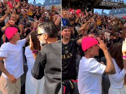 Justin Bieber y Jaime Camil coincidieron en las tribunas. ESPECIAL