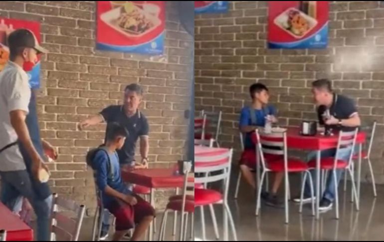 Jorge Arce fue grabado ayudando a un menor. ESPECIAL