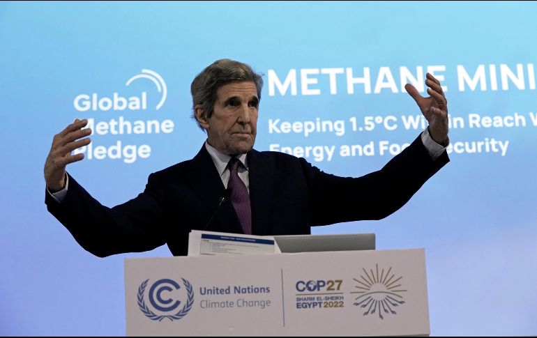 John Kerry se ha contagiado de COVID tres días después de que el primer ministro paquistaní, Shehbaz Sharif, diera positivo. AP/N. El-Mofty