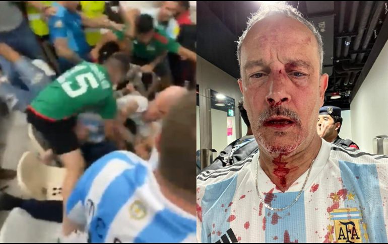 Desgraciadamente, tras la victoria de Argentina, los ánimos rebasaron a algunos aficionados y se enfrascaron en una pelea en las tribunas del Estadio Lusail. ESPECIAL