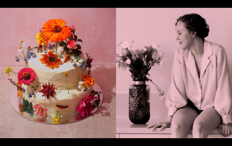 Julia Dávalos Fellner es la diseñadora detrás de Elogia, una repostería especializada en diseños de pasteles florales. CORTESÍA