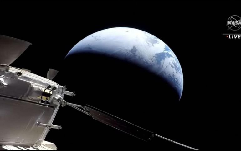 Artemis regresando a la Tierra. AFP PHOTO/NASA TV