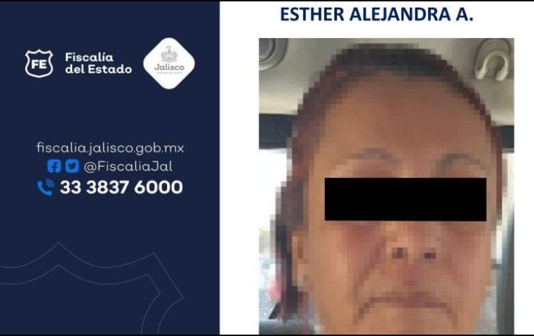 Esther Alejandra “A” deberá responder por el delito de robo de infante. ESPECIAL/Fiscalía de Jalisco
