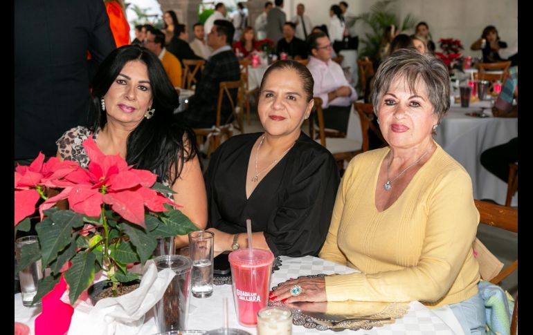 Martha Sánchez Aldana, Patricia Mercado y Cristina Ojeda. GENTE BIEN JALISCO/Jorge Soltero