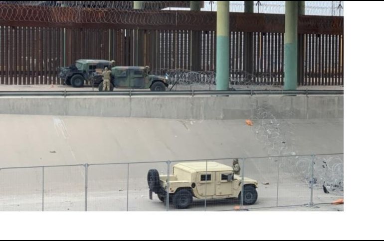 La Guardia Nacional de EU reforzó el muro fronterizo. SUN