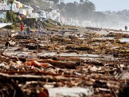 Los habitantes de Aptos, cerca de Santa Cruz, apenas contemplan la magnitud de los daños. AFP