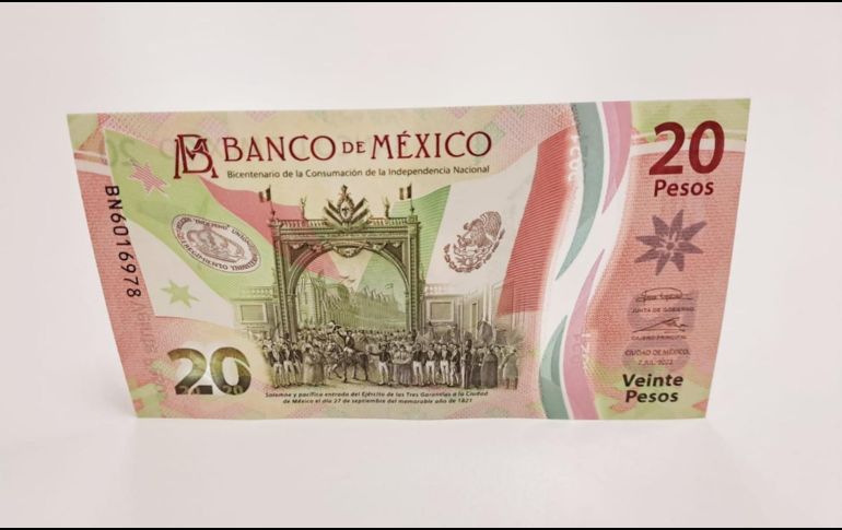 Aunque en el 2021 ganó el premio del billete más bonito en la categoría de emisión conmemorativa en América Latina, el billete de 20 pesos dejará de circular durante 2025. EL INFORMADOR / O. Álvarez